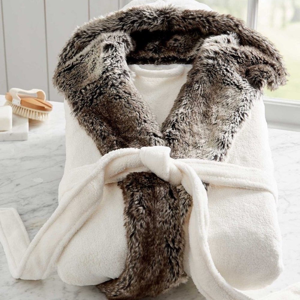 Pottery Barn Faux Fur Ombre Robe
